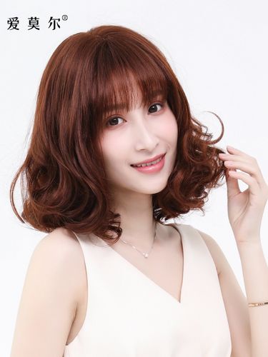 新假发女长卷发梨花烫假发中长卷发梨花头短发自然全头套式真发头