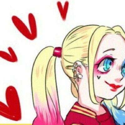 小丑小丑女卡通情侣头像简笔画