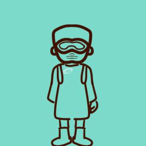 疫情前线的消毒人员简笔画怎么画