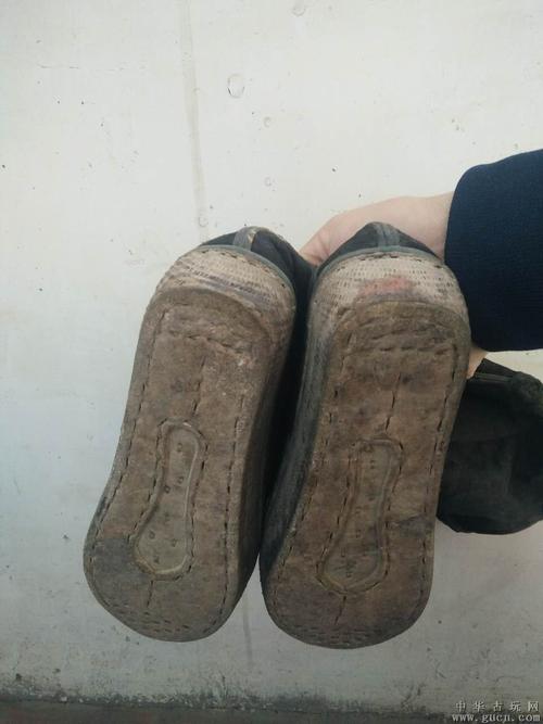 清代官家当官穿过的高腰厚底官靴子古玩古董奢侈品