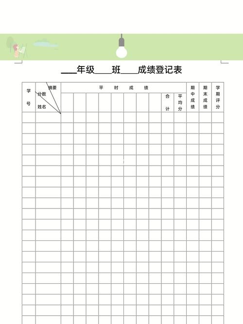 班级各类空白表格78_玉林攻略_薯条_手绘_蓝胖子_班主任_教育_职业