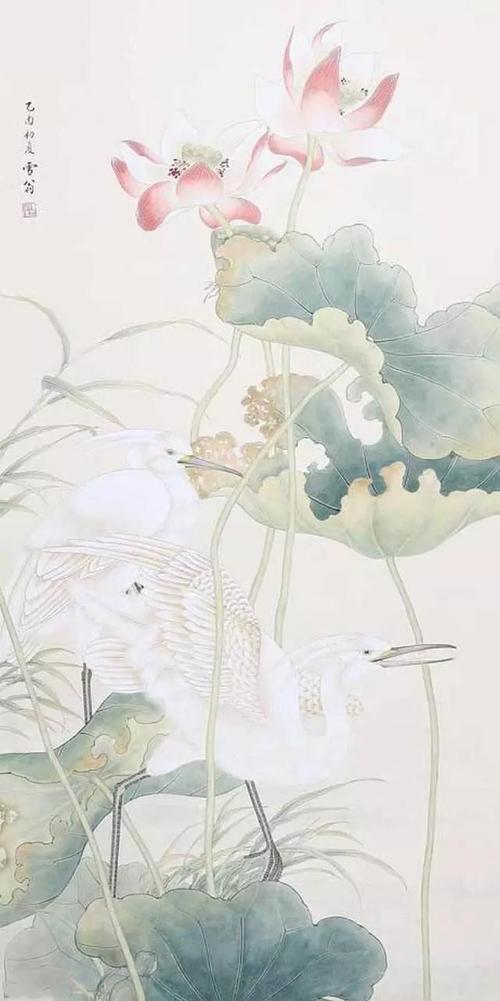 陈之佛工笔花鸟画24幅