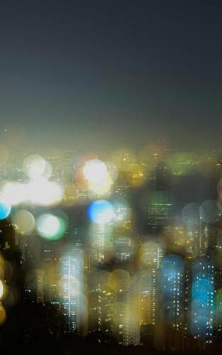 唯美的城市绚丽的散景意境