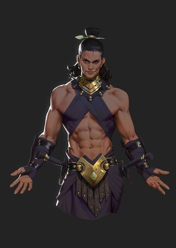 艺渡cg小站 白鹿 男刀客半身|插画|游戏原画|艺渡cg小站 - 原创作品