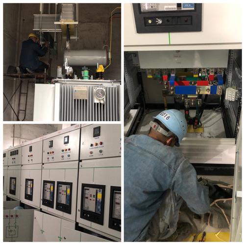 1变压器低压柜安装完毕后,马上进行母线槽安装及低压电缆改接,力求紧