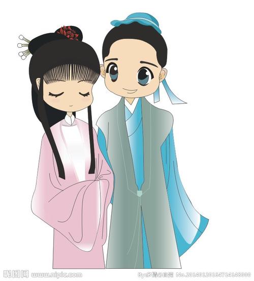 许仙白娘子矢量图图片