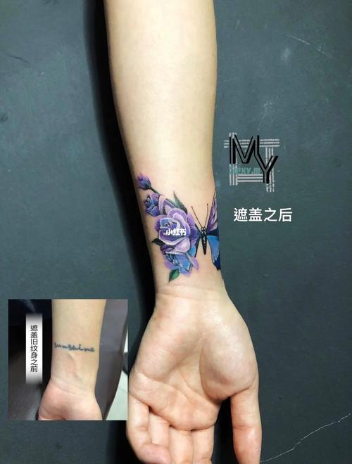 蝴蝶纹身/遮盖纹身/手腕纹身/小清新女生_纹身_tattoo