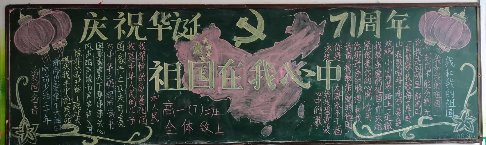 祖国在我心中——万宁中学十月主题黑板报竞赛结果通报