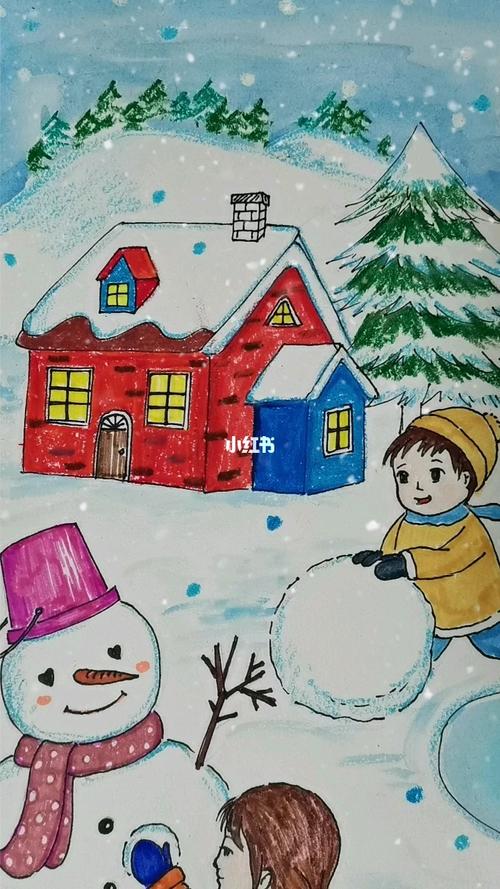 这周小朋友要画得主题:冬季_冬天去哪玩_vlog_绘画_日本生活_人文
