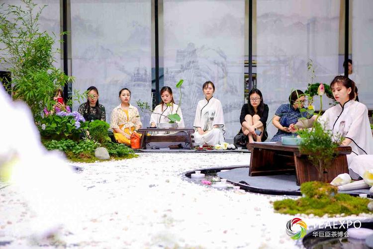 济南茶博会海派花道曲水流觞莲心不染雅集大放异彩