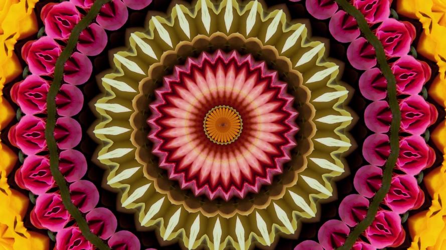 4k超级绚丽色彩万花筒