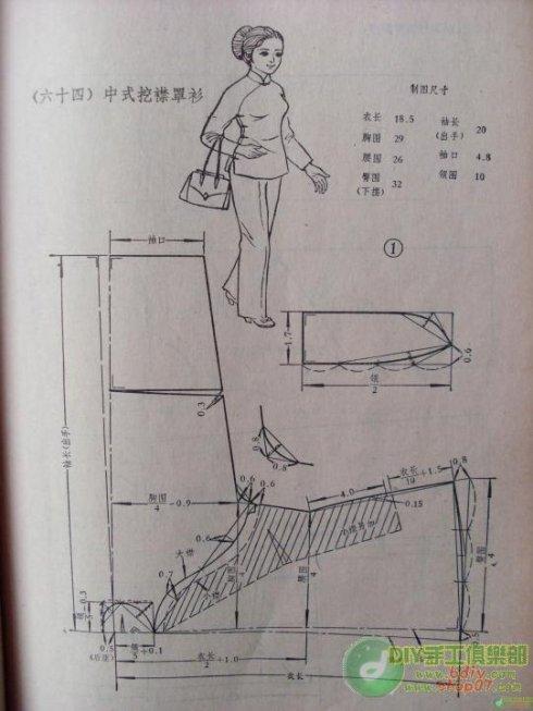 [转载]缝纫--中式衣裁剪图