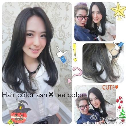 简莉纹好漂亮new hair color 灰咖啡色 蜂蜜咖啡色 style气质100分