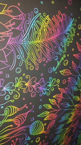 刮刮乐禅绕画