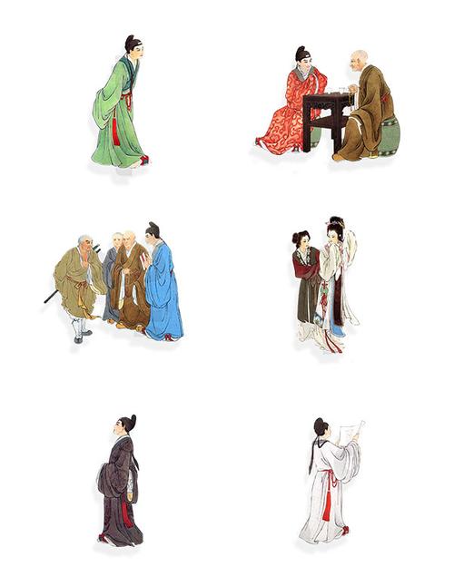 手绘古代人物