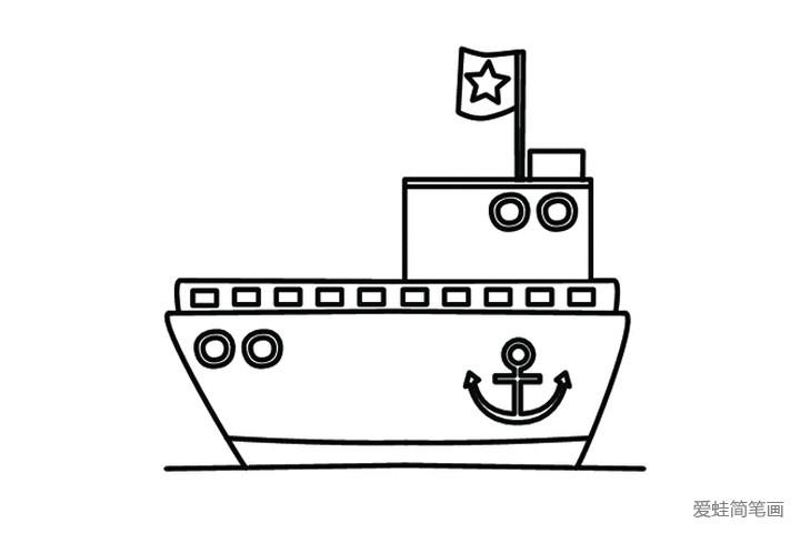 简单的轮船简笔画图片