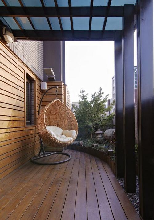 新古典风格别墅四室三厅阳台休闲椅装修效果图