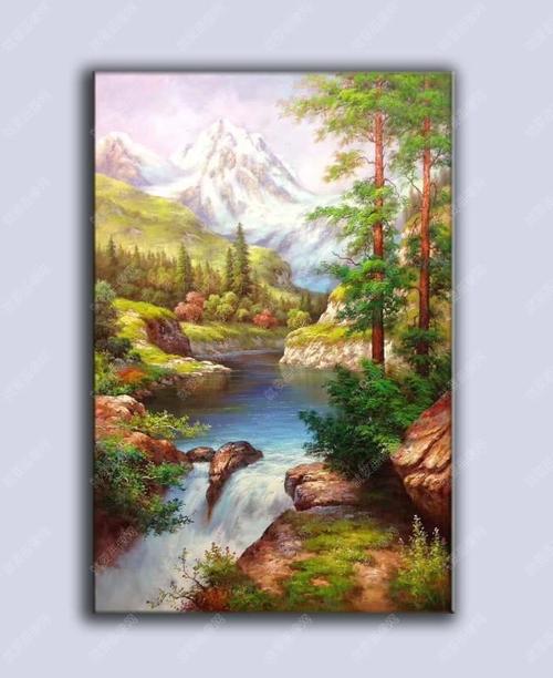 高档手绘油画山水风景温馨装饰画