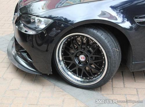 机械美感 宝马m3改装hre哑光黑轮毂