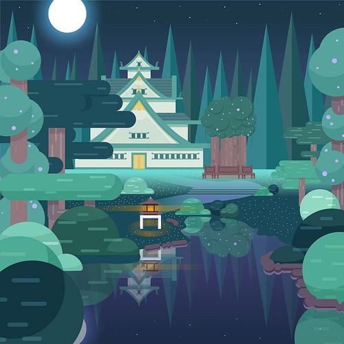 临摹 扁平风格插画