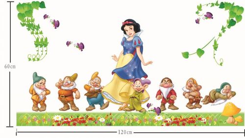 特价贴画 儿童卧室卡通墙贴ay902白雪公主可移除 小额批发 代理