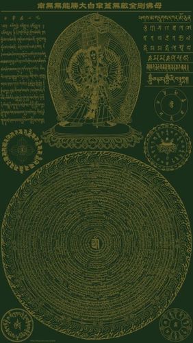 佛教手机壁纸咒轮绿色