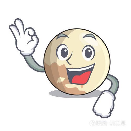 好的冥王星图像在字符矢量插图