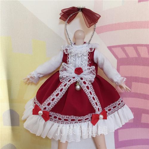 6分bjdyosd30cm胖版娃娃衣服娃衣洋装背带裤换装过家家衣服服装