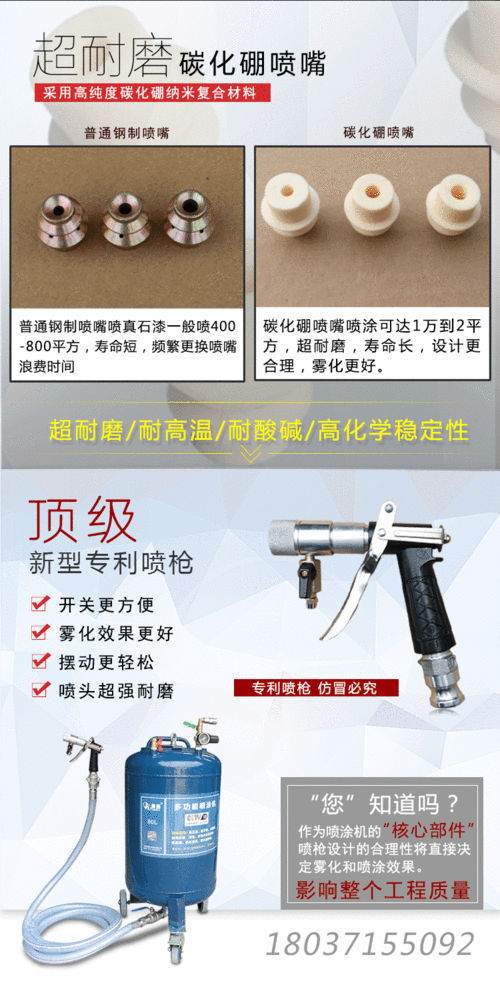 雅酷新型真石漆喷枪/涂料喷枪/腻子喷枪/喷嘴/枪嘴/手握式喷枪