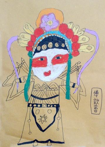 《京剧》/少儿绘画作品/儿童画/网络美术馆_中国少儿美术教育网