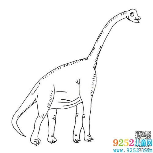 庞大的恐龙简笔画 恐龙
