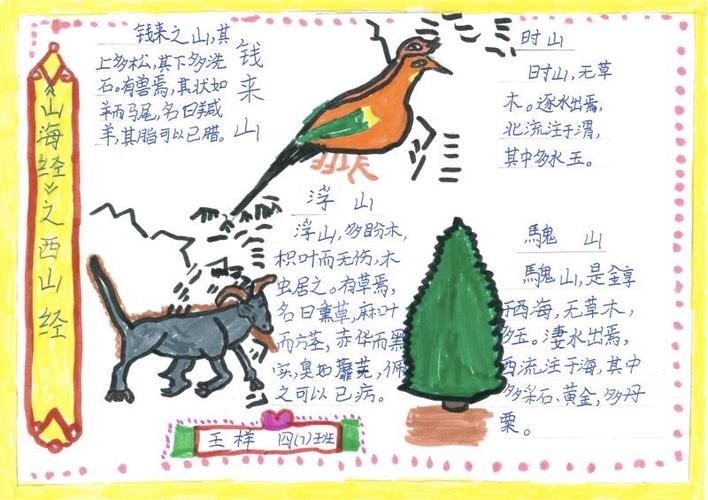 四(7)班手抄报《山海经》之我见