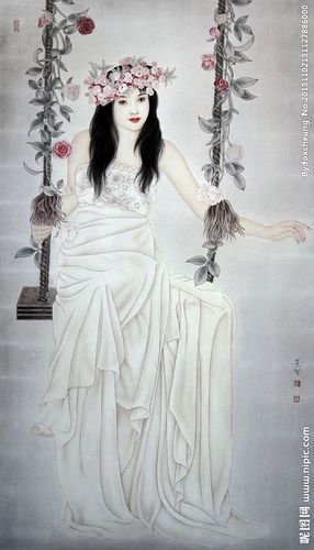 美女少女人物画图片