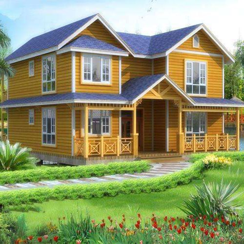 河南洛阳樟子松木房子双层实木重型防腐木木屋别墅庄园乡村农庄