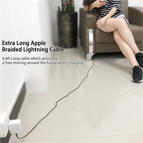 zdatt apple mfi lightning to usb cable - 2m