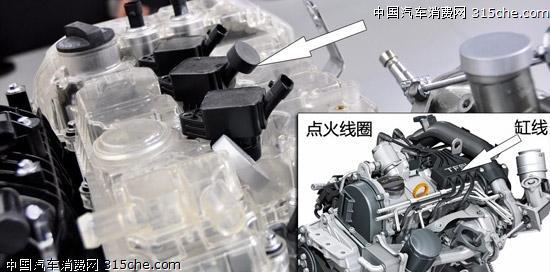 2ti发动机点火线圈是由早期分电器演变而来的集成点火线圈,在现在来看