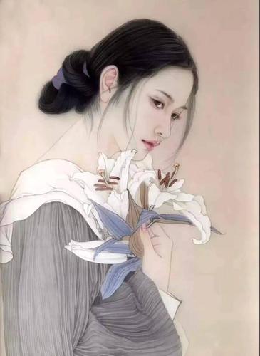 任乘鋈一位弃文从艺的工笔人物画家作品欣赏