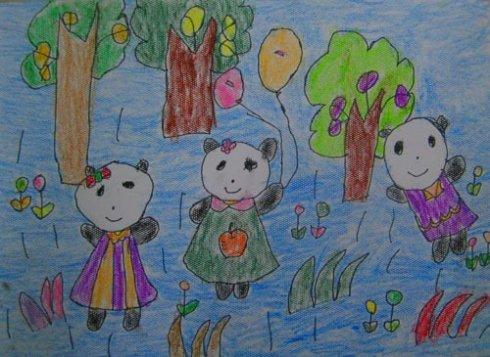 小女涂鸦之三个小伙伴