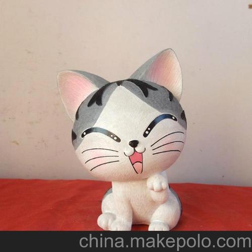 【新品力荐】供应石膏 石料工艺品 小猫咪卡通形像 小
