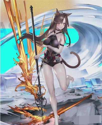 明日方舟天火泳装皮肤立绘