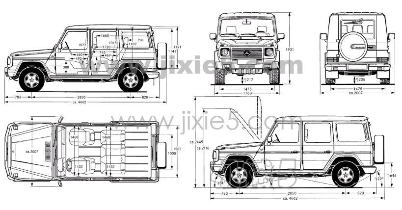 mercedes奔驰g级全地形越野车模型外观3d图纸三维模型