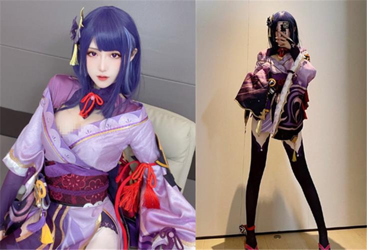 腐团儿久违cos新作,袜子故意剪开出奇效!同为一姐小雪