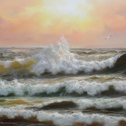 吕然《海风系列七》70*180cm 原创布面油彩