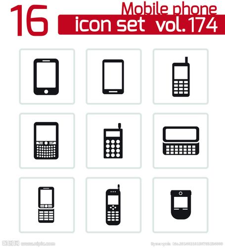 手机图标矢量图__网页小图标_标志图标_矢量图库_昵图