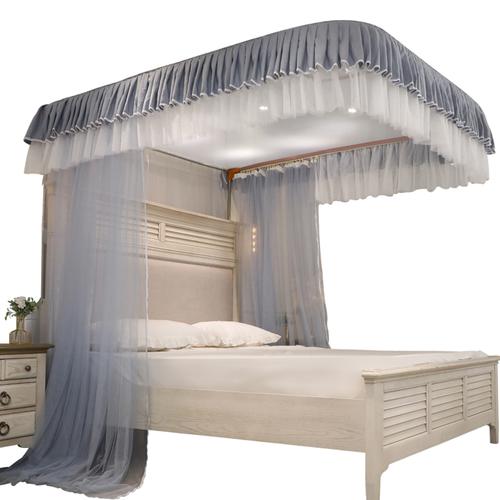 导轨蚊帐家用加厚加密2021年新款方便拆洗支架蚊帐