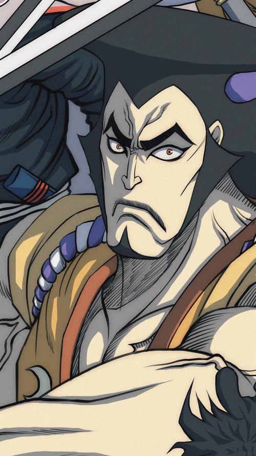 海贼王光月御田赤鞘九人手机壁纸