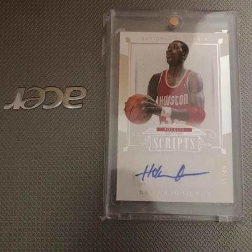 "球星卡"大梦 奥拉朱旺 签字 签名 球星卡 休斯顿火箭   