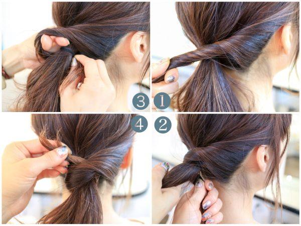 不用橡皮筋都可以绑头发,不信你看