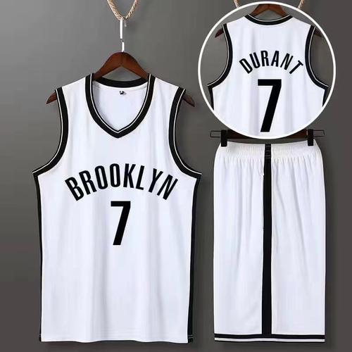 蓝网队球衣欧文11号杜兰特7号哈登13号运动休闲篮球服男支持定制拼团