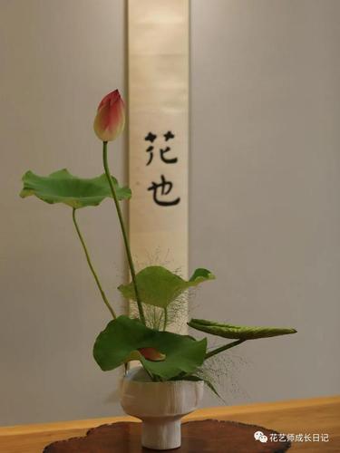 关于荷花的插花,可以中式禅意,也可以西式简约,如何选择,凭君喜好.